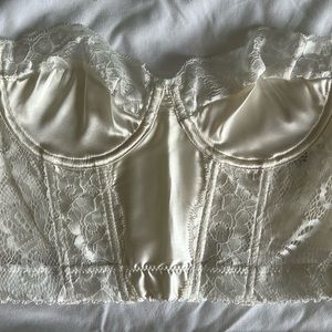 White Satin / Lace Corset